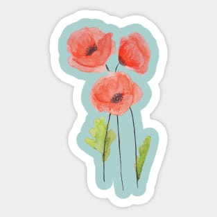 poppies Sticker